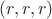 $(r,r,r)$