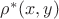 $\rho^*(x,y)$