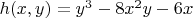 $h(x,y)=y^3-8x^2y-6x$