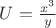 $U=\frac{x^3}{y}$