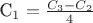 C_1=\frac{C_3-C_2}{4}