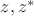 $z, z^*$