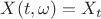$X(t,\omega) = X_t$
