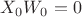 $X_0W_0=0$