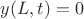 $y(L, t)=0$