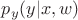 $p_y(y|x,w)$