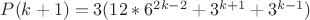 $P(k+1)=3(12*6^{2k-2}+3^{k+1}+3^{k-1})$