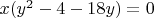 $x(y^2-4-18y)=0$