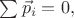 $\sum\vec{p}_i=0,$ $\sum\vec{p}_i=0,$