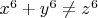 $x^6+y^6 \neq z^6$