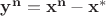 $\bf y^{n} = \bf x^n -\bf x^*$