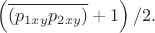 $\left(\overline{(p_{1xy}p_{2xy})}+1\right)/2.$