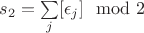 $s_2 = \sum\limits_j [\epsilon _j] \mod 2$