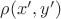$\rho(x',y')$ $\rho(x',y')$