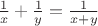 $\frac 1 x +\frac 1 y=\frac 1 {x+y}$