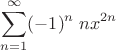 $$\sum\limits_{n=1}^\infty (-1)^{n}\;nx^{2n}$$