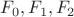 $F_0, F_1, F_2$