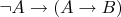 $\neg A \to(A \to B)$