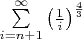 $\sum\limits_{i=n+1}^{\infty}\left(\frac 1i\right)^{\frac 43}$