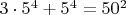 $ 3 \cdot 5^4 + 5^4 = 50^2 $