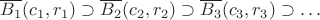 $\overline{B_1}(c_1,r_1)\supset\overline{B_2}(c_2,r_2)\supset\overline{B_3}(c_3,r_3)\supset\dots$ $\overline{B_1}(c_1,r_1)\supset\overline{B_2}(c_2,r_2)\supset\overline{B_3}(c_3,r_3)\supset\dots$
