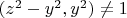 $(z^2-y^2,y^2) \neq 1$