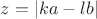 $z = |ka - lb|$