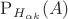 $\mathrm P_{H_{\alpha k}}(A)$