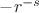 $-r^{-s}$