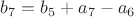 $b_7=b_5+a_7-a_6$