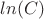 $ln(C)$