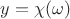 $y = \chi ( \omega)$