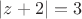 $|z+2|=3$
