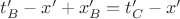 $t'_B-x'+x'_B=t'_C-x'$