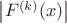 $\left|F^{(k)}(x)\right|$