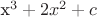 x^3+2x^2+c