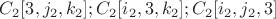 $C_2[3,j_2,k_2];C_2[i_2,3,k_2];C_2[i_2,j_2,3]$