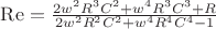 $\operatorname{Re}  = \frac{2w^2 R^3 C^2 + w^4 R^3 C^3 + R}{2w^2R^2 C^2 + w^4 R^4 C^4 - 1} $
