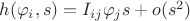 $ h(\varphi_i ,s) = I_{ij} \varphi_j s + o(s^2)$ $ h(\varphi_i ,s) = I_{ij} \varphi_j s + o(s^2)$
