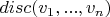 $disc(v_1, ..., v_n)$