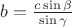 $b=\frac {c \sin \beta}{\sin \gamma}$
