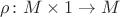 $\rho \colon M \times 1 \to M$