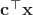 $\mathbf c^\top \mathbf x$