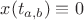 $x(t_{a,b})\equiv 0$