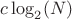 $c\log_2(N)$