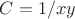 $C = 1/xy$