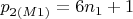 $p_ {2(M1)} = 6n_1 + 1$
