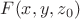 $F(x,y,z_0)$