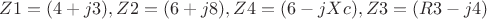 $Z1=(4+j3), Z2=(6+j8), Z4=(6-jXc), Z3=(R3-j4)$ $Z1=(4+j3), Z2=(6+j8), Z4=(6-jXc), Z3=(R3-j4)$