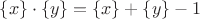 $\{x\}\cdot\{y\}=\{x\}+\{y\}-1\end{array}$